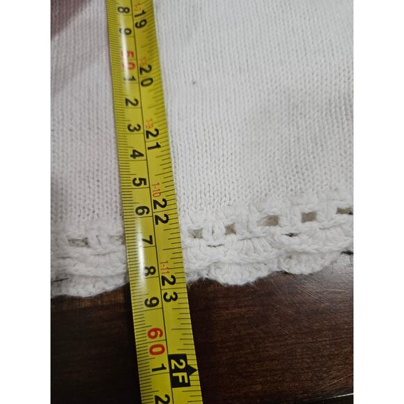 Vintage Shenanigians Embroidered Sweater Short Sleeve White Size M 90s - Picture 7 of 7